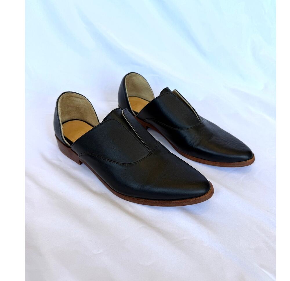 EUC Nisolo Emma Black Leather d'Orsay Oxford 2.0 Shoes, 9